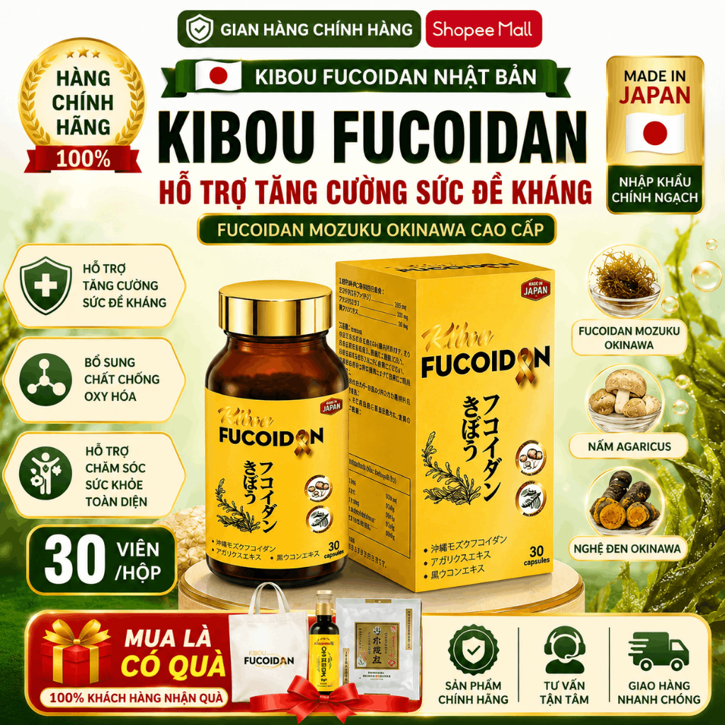 Tăng Sức đề kháng Viên Uống Kibou Fucoidan Nhật Bản