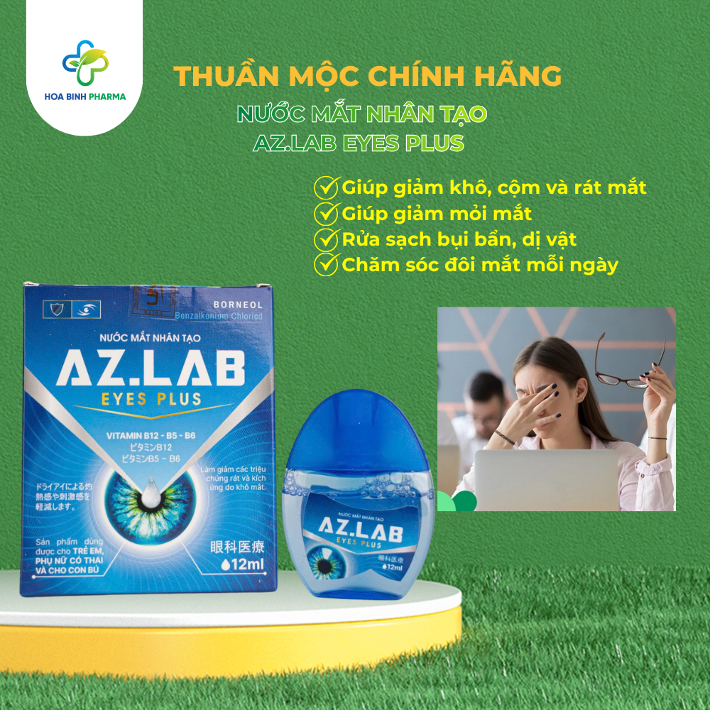 Nước Nhỏ Mắt Nhân Tạo Eyes Plus 12ml – Làm Dịu Khô Cộm Rát, Mỏi Mắt, Rửa Bụi Bẩn