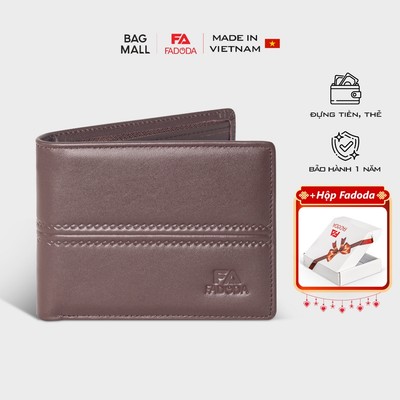 Ví da bò đựng tiền thời trang trẻ trung dáng ngang Fadoda VN046