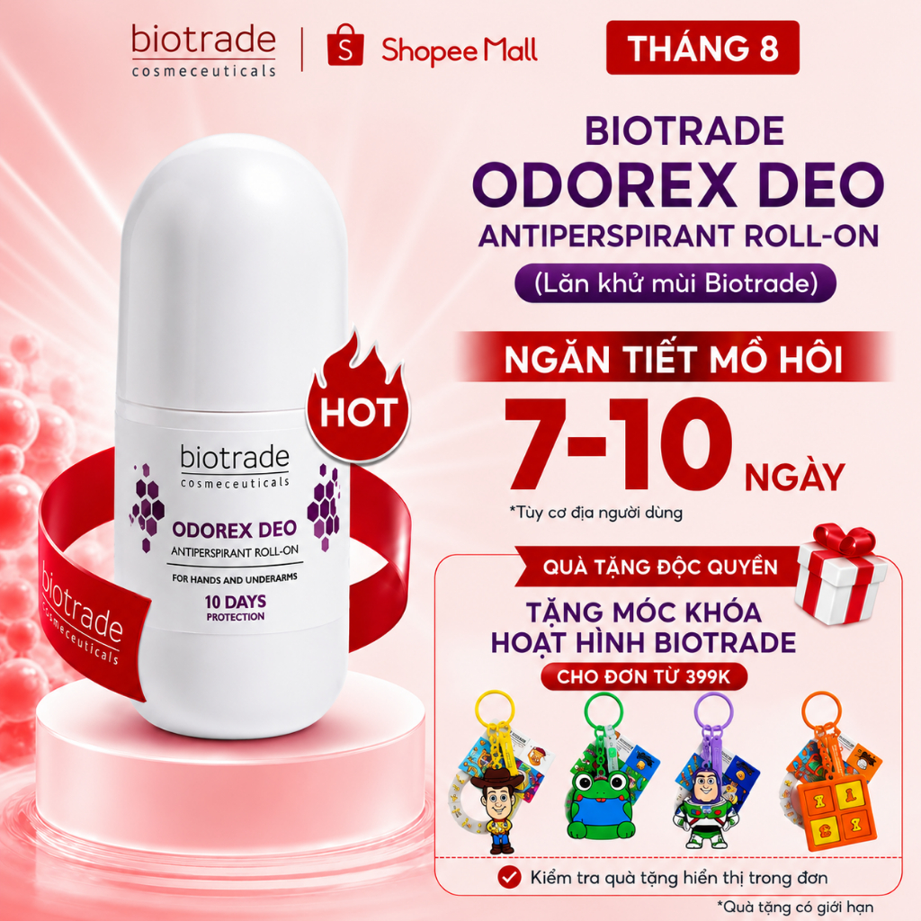 [MALL] Lăn Khử Mùi Biotrade Odorex Deo Antiperspirant RollOn ngăn mồ hôi, khử mùi hôi nách, bàn tay,