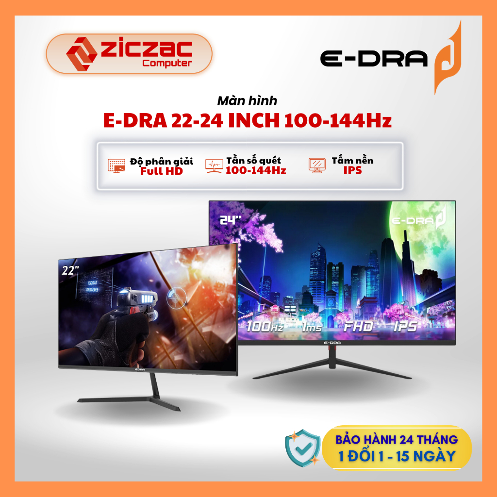 Màn hình Edra 22-24 inch 100Hz 120hz 144Hz EGM24F144S IPS FullHD mỏng nhẹ giá rẻ - Chính hãng