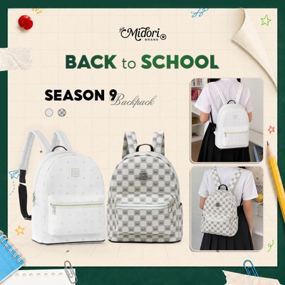 [B2S] Balo Da PU Đi Học SEASON 9 Nam Nữ Cặp Đựng Nhiều Ngăn Trượt Nước Dụng Cụ Học Tập | M STUDIO