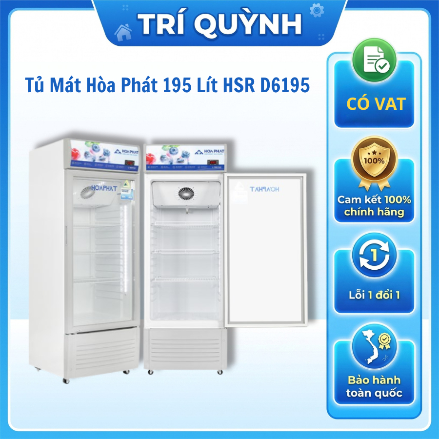 Tủ Mát Hòa Phát 195 Lít HSR D6195 Dàn Đồng Làm Lạnh Nhanh Bảo Hành 24 Tháng Toàn Quốc