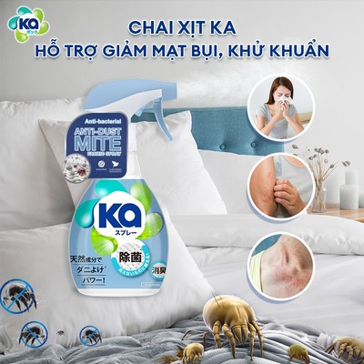 [LIVE] Xịt Mạt Bụi Nhà Kapod kháng khuẩn, khử mùi, chăn ga gối nệm, 320ml