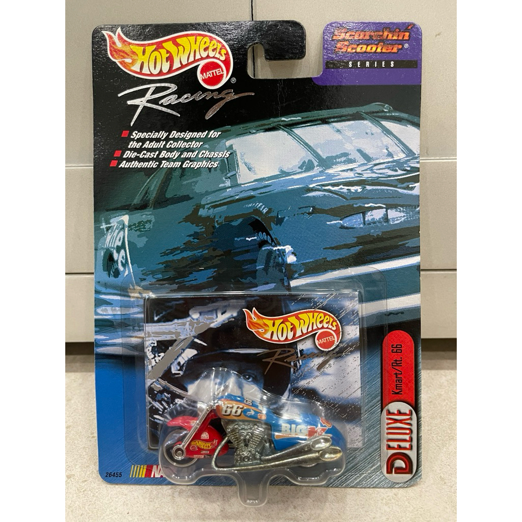 Xe mô hình đồ chơi cơ bản Hotwheels 1:64 - MOTOR RACING - Scorchin scooter (Kmart/Rt.66)