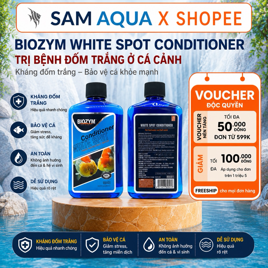 BIOZYM WHITE SPOT – TRỊ ĐỐM TRẮNG CHO CÁ CẢNH 350ML