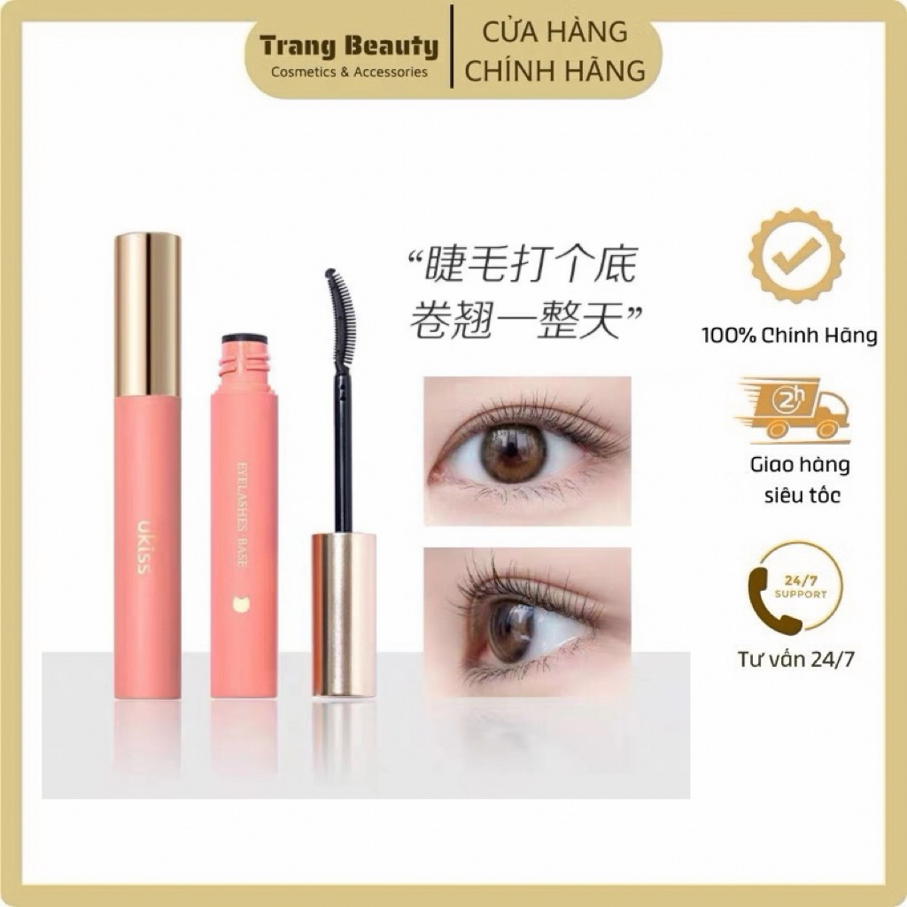 Chuốt mi Mascara Ukiss chống thấm nước lâu trôi đầu cọ mảnh chuốt dài và cong mi