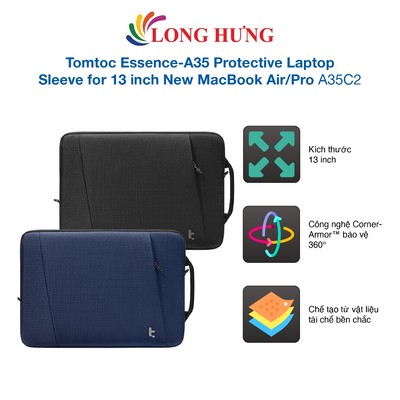Túi chống sốc Tomtoc Essence-A35 Protective Laptop Sleeve for 13 inch New MacBook Air/Pro A35C2 - Hàng chính hãng