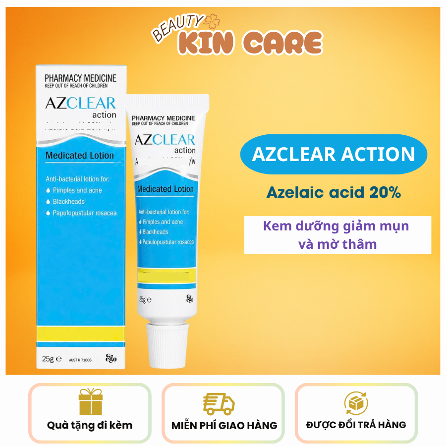 Azclear 20% 25gram Kem Dưỡng Hỗ Trợ Giảm Mụn Giảm Thâm