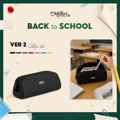 [B2S] Hộp Bút V2 Đựng Bút Viết Mini Nam Nữ Dụng Cụ Học Tập Học Sinh Bền Đẹp Vải Canvas | M STUDIO