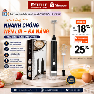 Máy Đánh Trứng Mini Cầm Tay - Máy Đánh Tạo Bọt Cafe 3 Chế Độ Sạc Pin Tiện Dụng Bảo Hành 12 Tháng