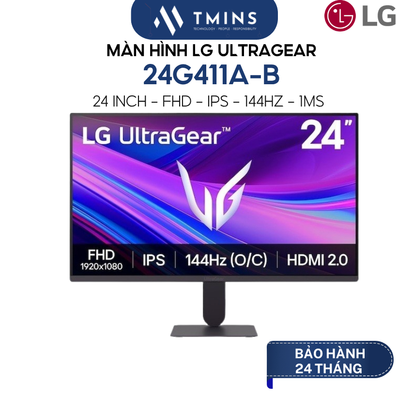 Màn hình LG 24G411A-B (24 inch/ IPS/ 144Hz/ HDR10) - Hàng chính hãng