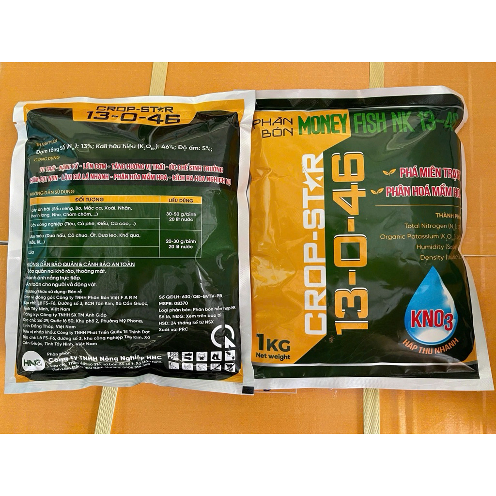 KNO3 NK 13-0-46 gói 1kg phân hoá mầm hoa