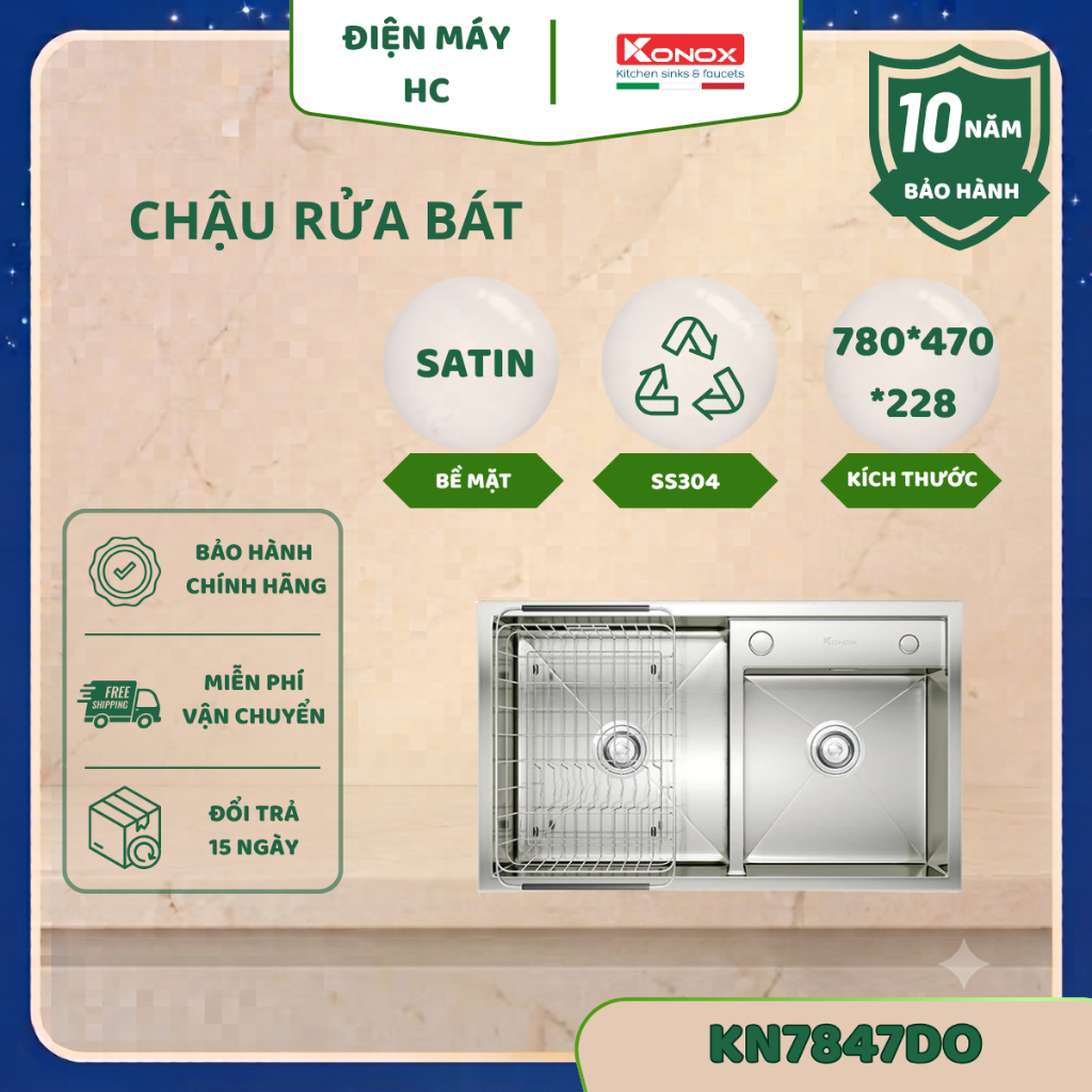 Chậu Rửa Bát Konox KN7847DO – Chậu Rửa Bát Thiết Kế Hiện Đại