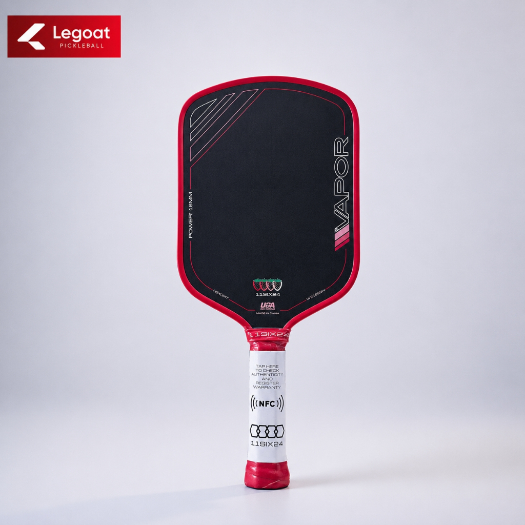 [CHÍNH HÃNG] Vợt Pickleball 11six24 Vapor Power 2 Chính Hãng - Lõi Foam MPP, Mặt HexGrit Siêu Nhám T