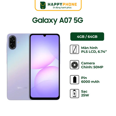 [KOL] Điện Thoại Samsung Galaxy A07 5G (4GB/64GB) - Hàng Chính Hãng