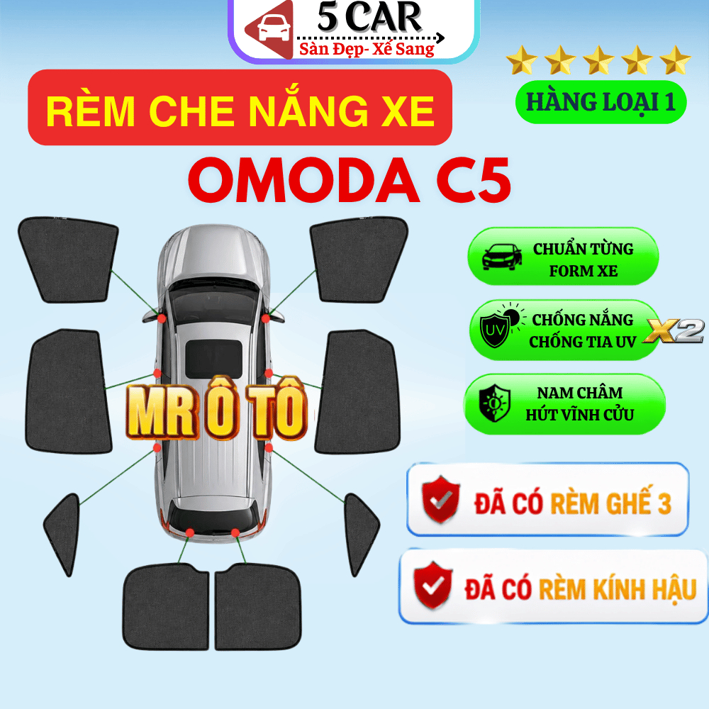 Rèm Che Nắng Xe OMODA C5 - LOẠI 1 MR Ô.TÔ Chống Tia UV, Tia Cực Tím Bảo Hành 2 Năm