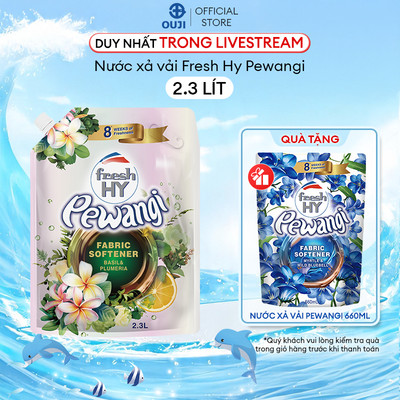 [Hannah x OUJI] Nước xả vải fresh HY Pewangi 2L3 mùi thơm đặc biệt, mềm vải, hương nước hoa