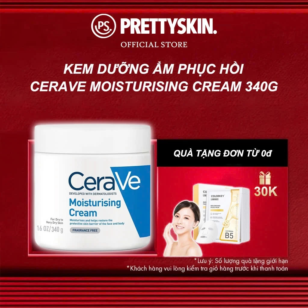 Kem dưỡng ẩm CeraVe Moisturizing Cream 340g - kèm quà