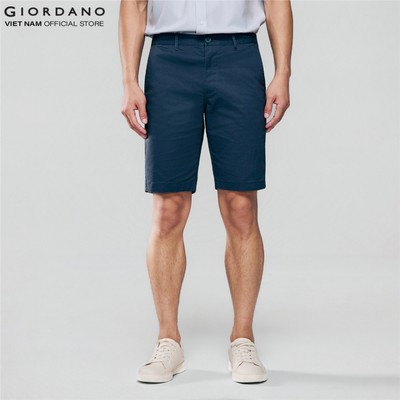 GIORDANO Quần Shorts Kaki Nam Lưng Thun Co Giãn 180 độ 01106202