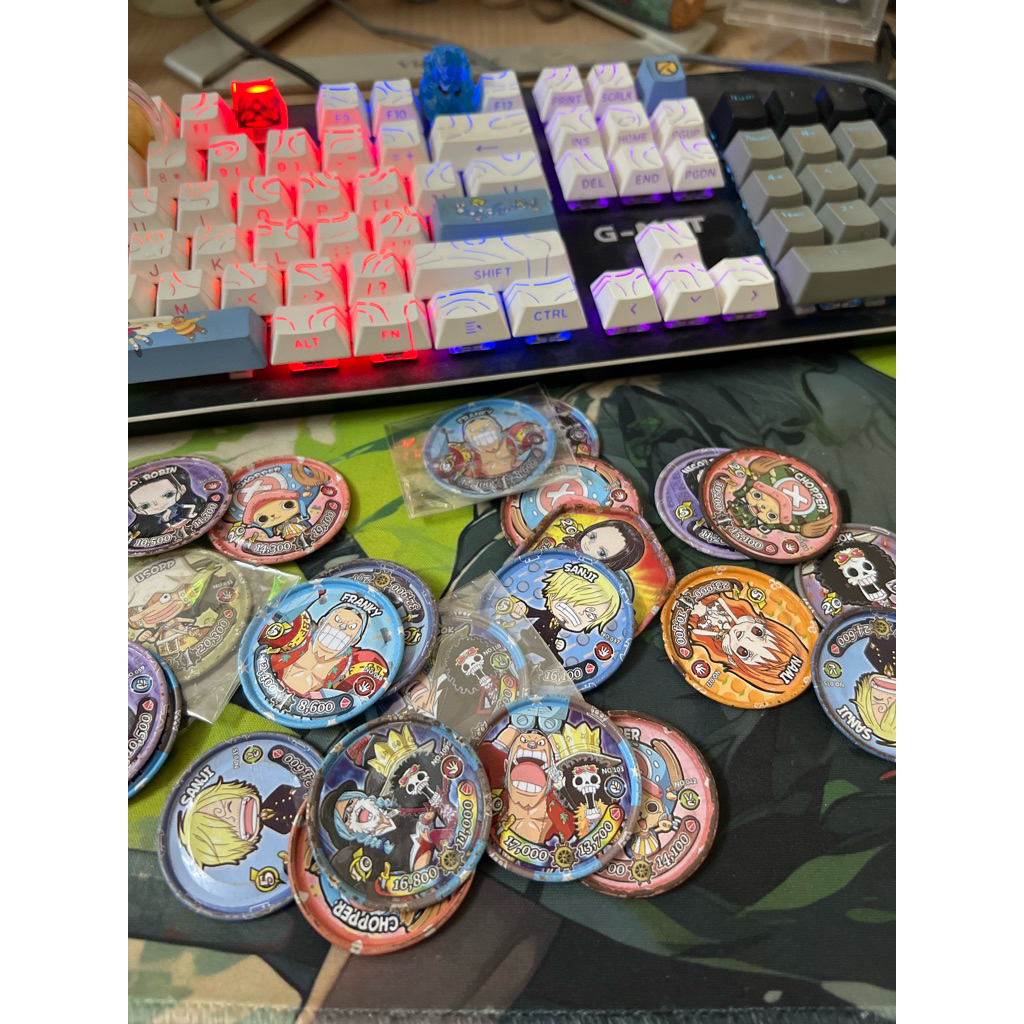 Thẻ xu Chibi OnePiece Toonies sưu tầm.
