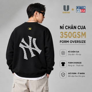 [HỎA TỐC] Áo Sweater NY Unim Fashion Nam Nữ Đều Mặc Được Nỉ Chân Cua 350gsm Form Rộng SelinaStudio