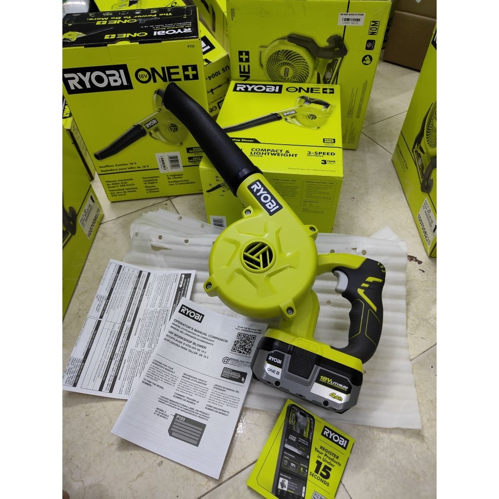 Máy thổi lá pin mini RYOBI 18v P755 ( thân máy )