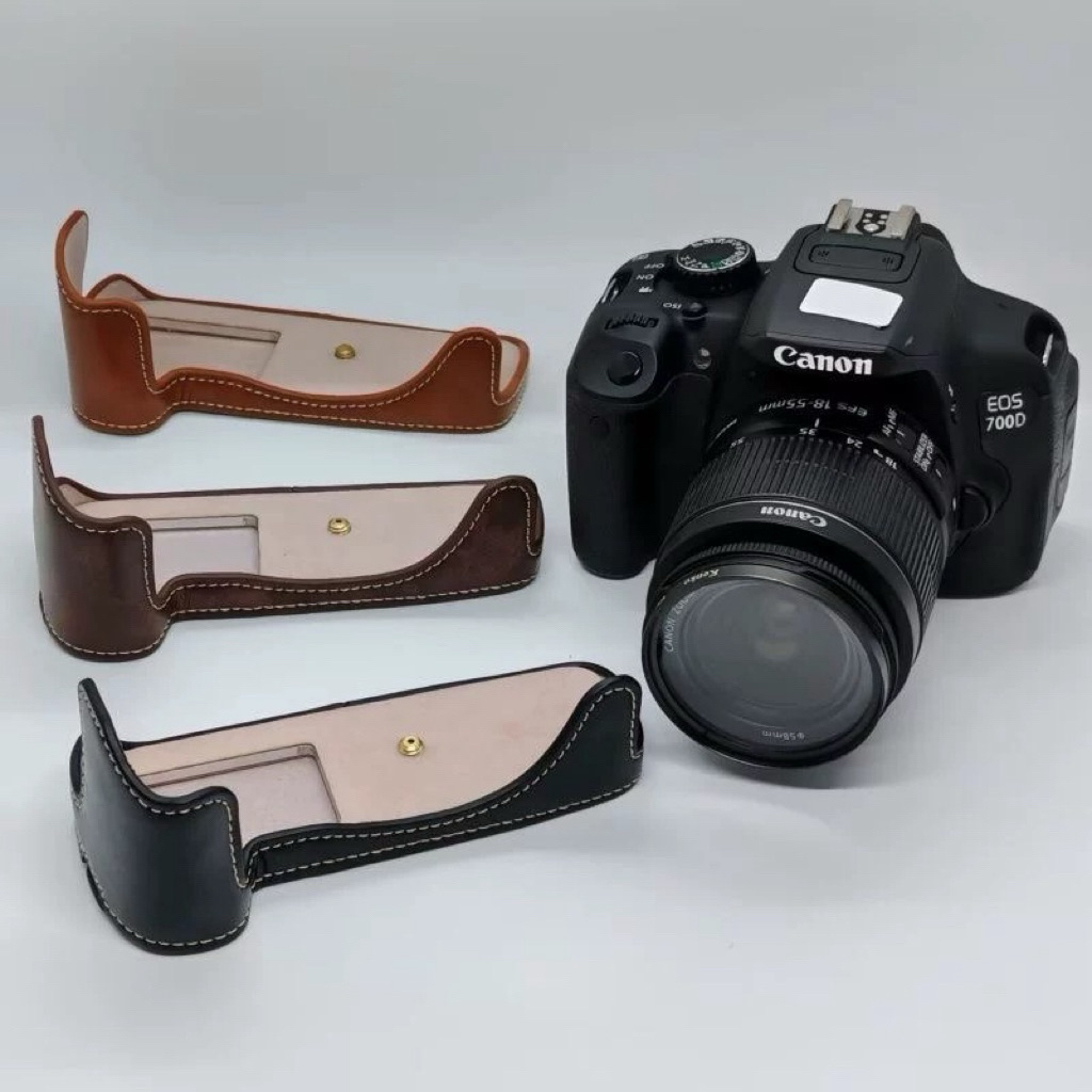 Halfcase CANON 100D 600D 650D 700D 750D 800D 850D Ốp da bảo vệ máy ảnh