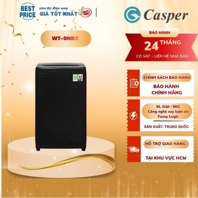 WT-9NB3 Máy giặt Casper – 9kg, lồng đứng, giặt sạch sâu WT-9NB3