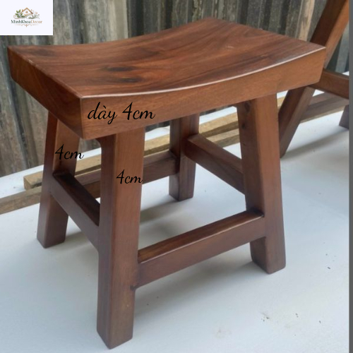 Ghế Đôn Gỗ Thông Mặt Võng Dày 4cm Dài 40cm Rộng 25cm Cao 42cm Ghế ngồi thư giãn nhỏ gọn tiện lợi