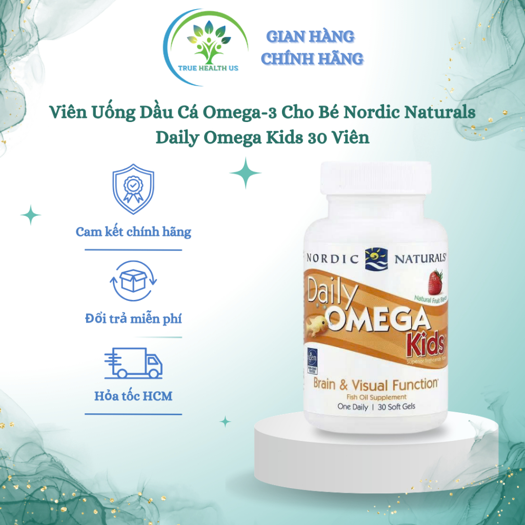 Viên Uống Dầu Cá Omega-3 Cho Bé Nordic Naturals Daily Omega Kids