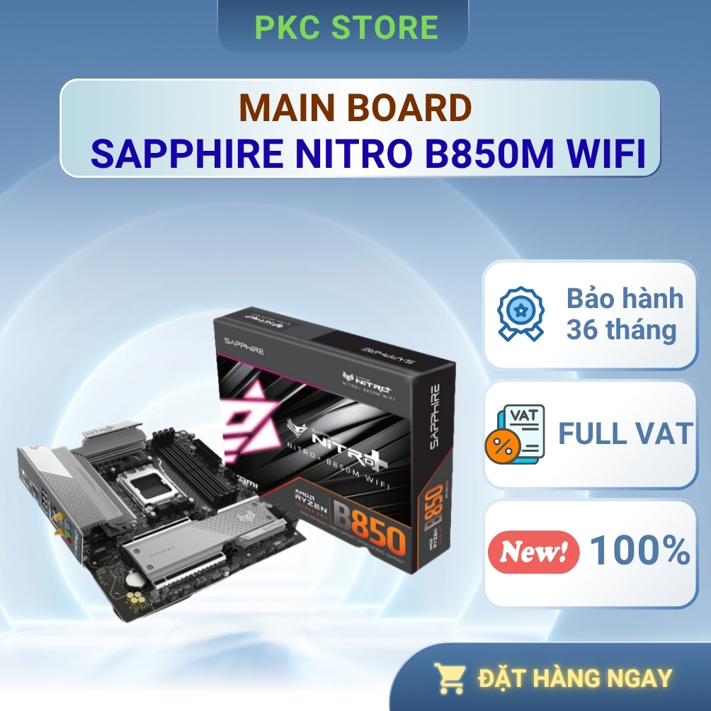 Bo mạch chủ - Mainboard SAPPHIRE NITRO B850M WIFI ( Full VAT )