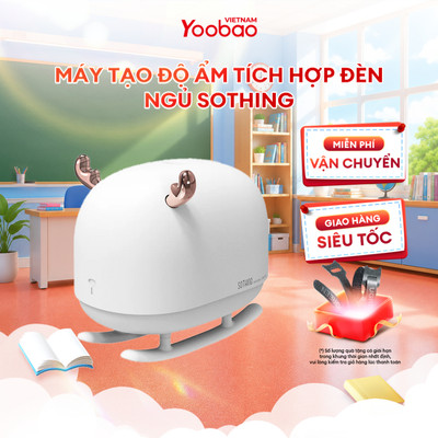 Máy tạo độ ẩm tích hợp đèn ngủ SOTHING DSHJ-H-009 | Lượng phun 50ml/h | Diện tích tạo ẩm 5-8m² | 2 chế độ phun kèm LED
