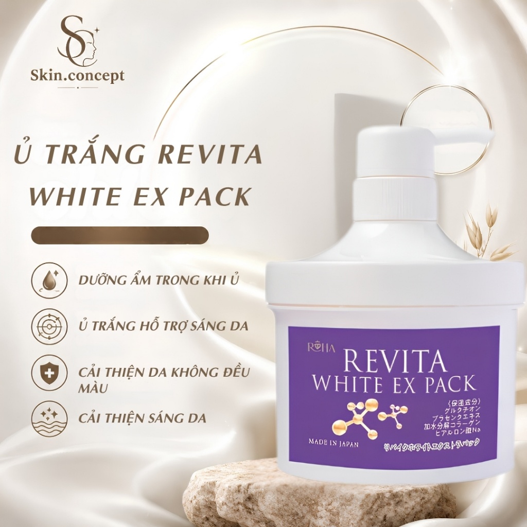 [CHÍNH HÃNG] Ủ Trắng REVITA WHITE EX Ủ Trắng Da, Kem Dưỡng, Tẩy Tế Bào Chết