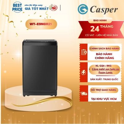 WT-E9NGR21 Máy giặt Casper – 9kg, lồng đứng, giặt sạch sâu WT-E9NGR21