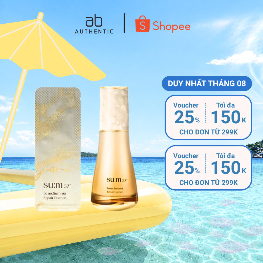 [Top 1 bán chạy] Combo 10 Gói Sample Tinh chất vàng nâng cơ sum Losec Summa  repair essence mẫu mới- AB Authentic