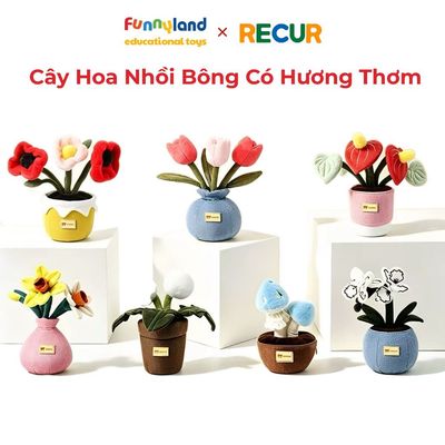 Recur Cây Hoa Nhồi Bông Có Hương Thơm, Decor Trang Trí Bàn Học, Quà Tặng