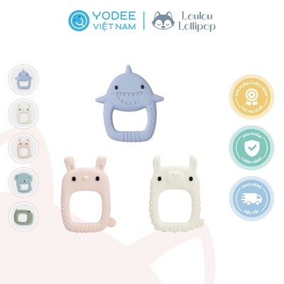 Loulou Lollipop Gặm Nướu Hình Thú Silicone Giúp Giảm Đau & Ngứa Nướu Cho Bé