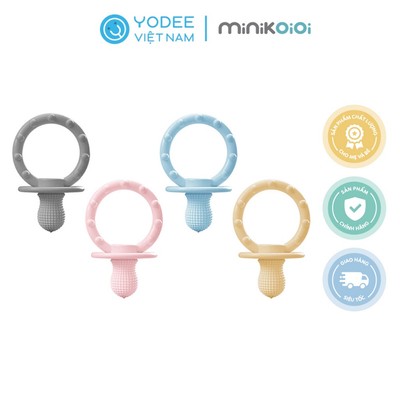 MinikOiOi Gặm nướu tay cầm bằng silicone cao cấp giúp giảm đau và ngứa nướu cho bé