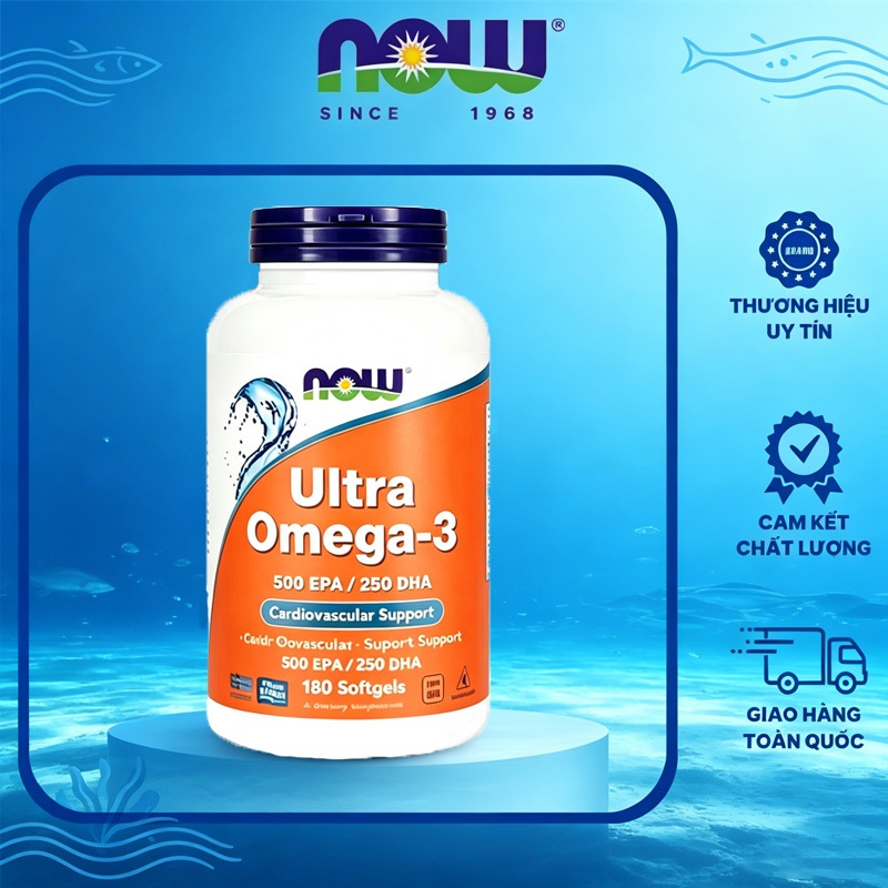 Thực Phẩm Bảo Vệ Sức Khoẻ Now Ultra Omega-3 Fish Oil 180 viên