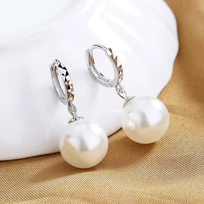 Bông Tai Bạc 925 Đính Ngọc Trai 10ly Tinh Tế, Sang Trọng - Ngọc Trai Trường Thịnh