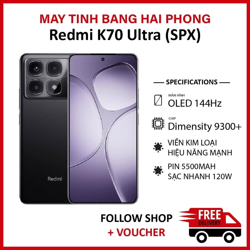 [Máy Cũ] Điện thoại Redmi K70 Ultra (SPX) RAM 12/256GB chip Dimenisty 9300+ Camera 50MP pin 5500 mAh