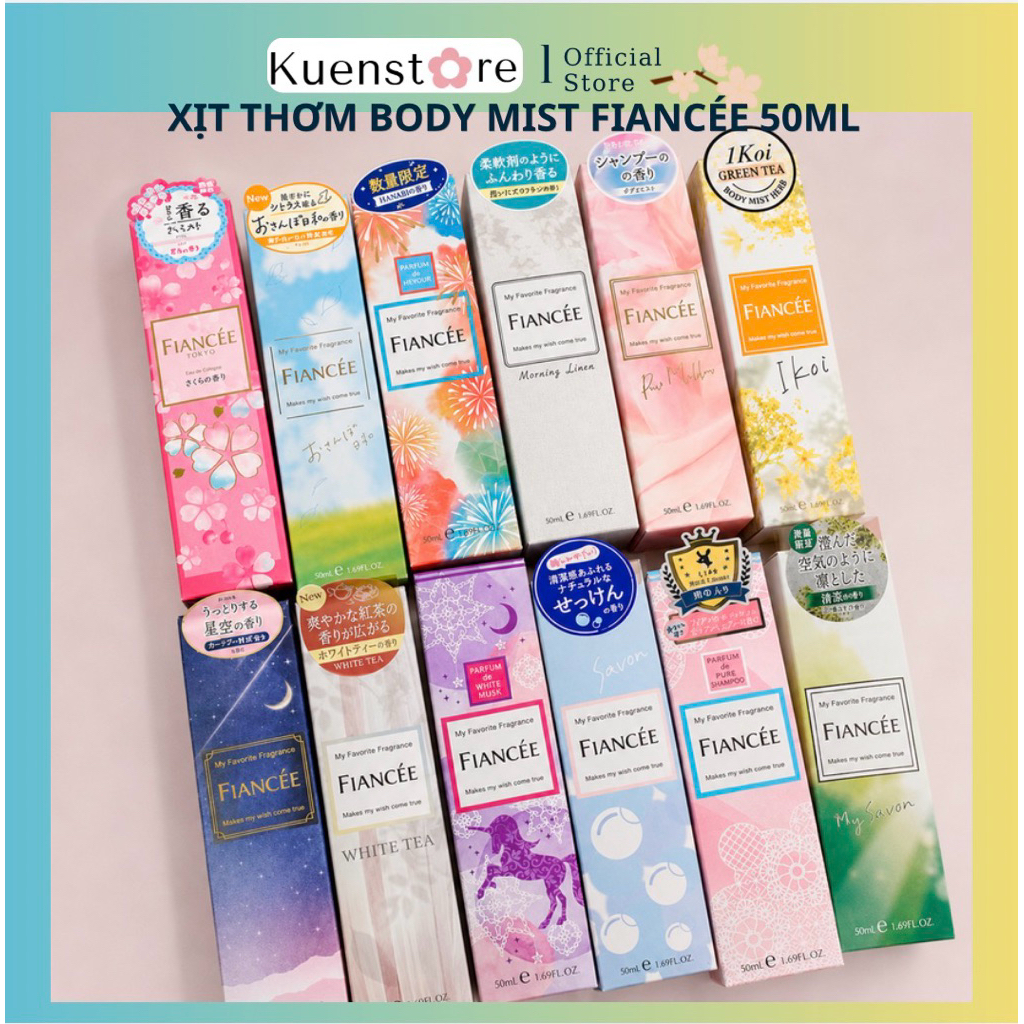 Xịt thơm Body mist Fiancee nội địa Nhật 50ml