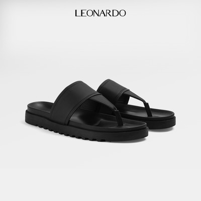 Dép Da Captain Nam Nữ Chất Liệu Da Microfiber Cao Cấp Thương Hiệu LEONARDO