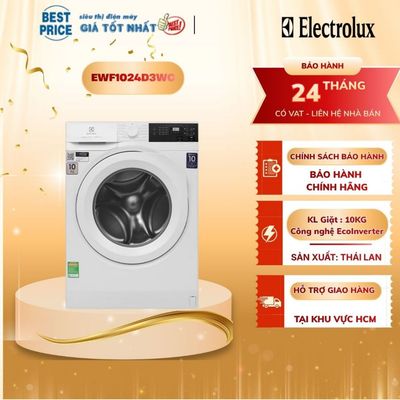 Máy Giặt Electrolux UltimateCare 300 Inverter 10kg EWF1024D3WC - Giặt Hơi Nước, Đầy Tải 45 phút