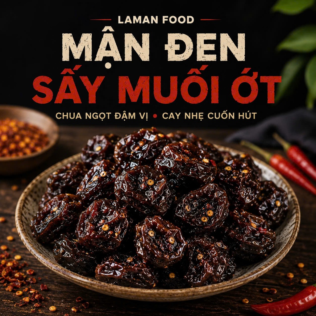 Mận đen Hà Nội sấy - Laman Food