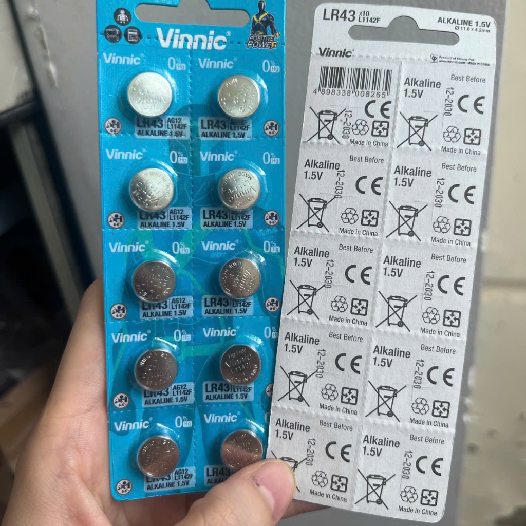Vỉ 1 viên pin Panasonic LR43 186 AG12 1.5V