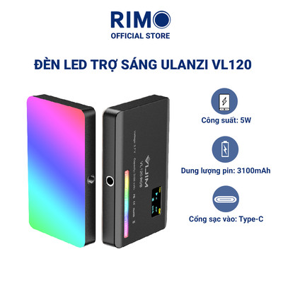 Đèn LED Trợ Sáng Ulanzi VL120 RGB CRI 95+ 2500K-9000K Pin Sạc Quay Video Chụp Ảnh Livestream Vlog
