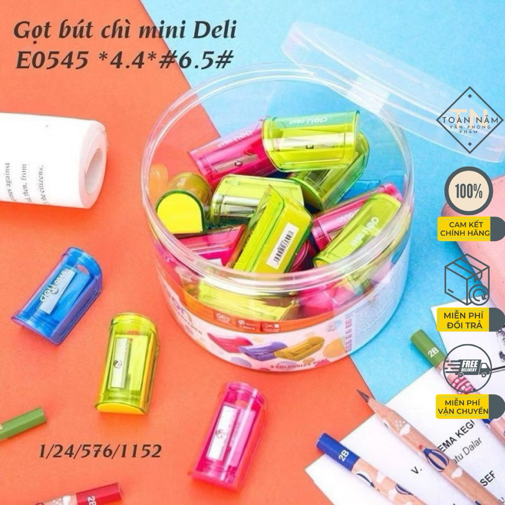 Gọt chì Deli E0545 / Chuốt chì Deli 0545 (nhiều màu)