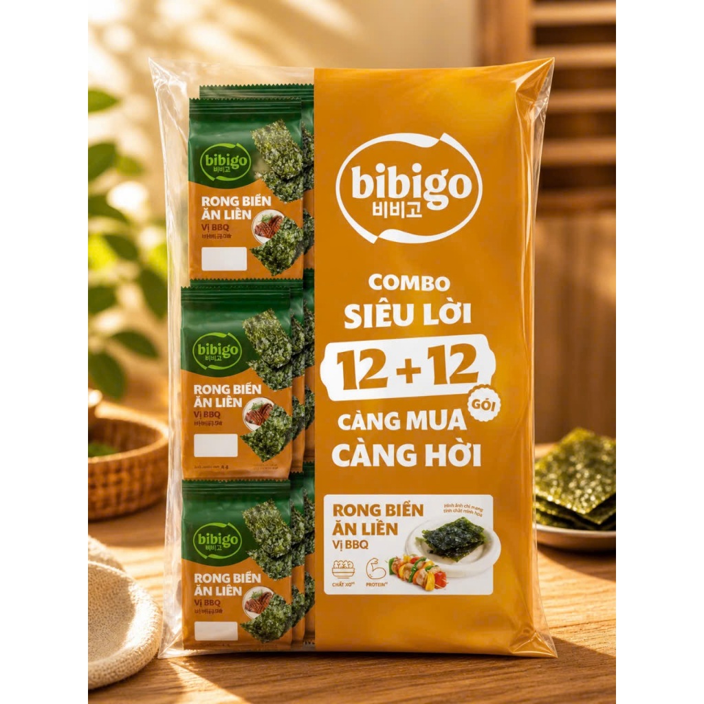 Rong Biển Ăn Liền Bibigo Hàn Quốc- Đồ Ăn Vặt Hàn Quốc Thơm Ngon Giá Tốt